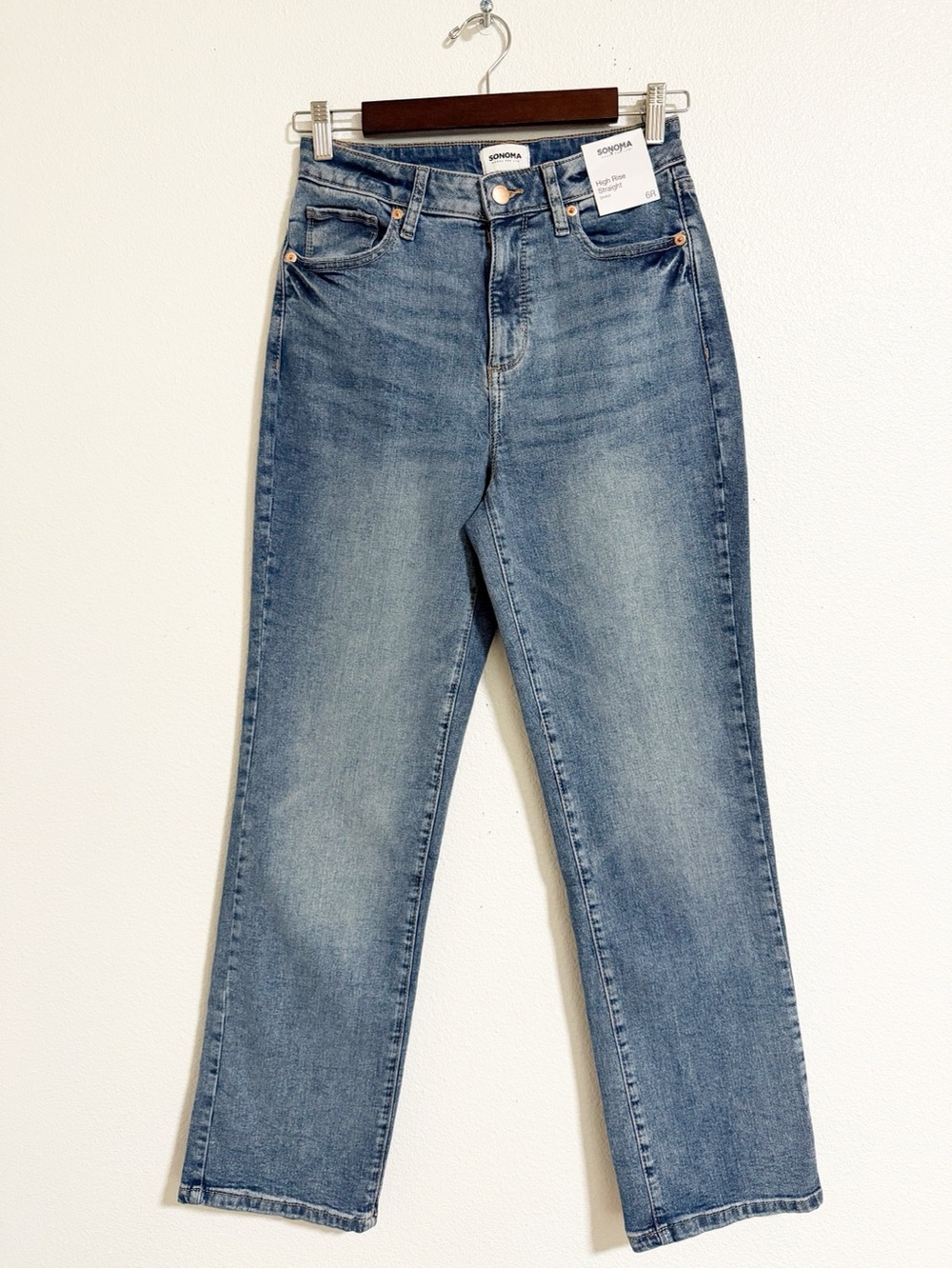 NEW Sonoma High Rise Straight Leg Jeans Size 6